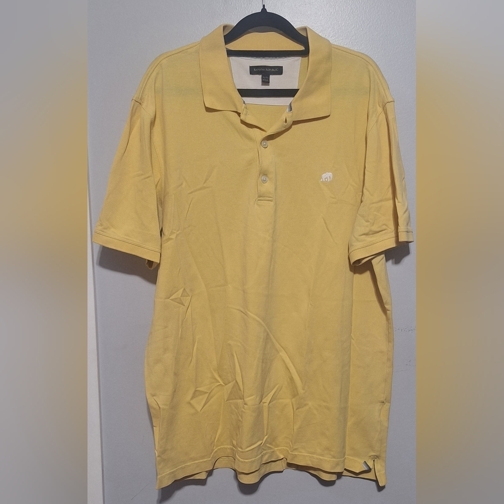 XL Banana Republic Light Yellow Polo Shirt